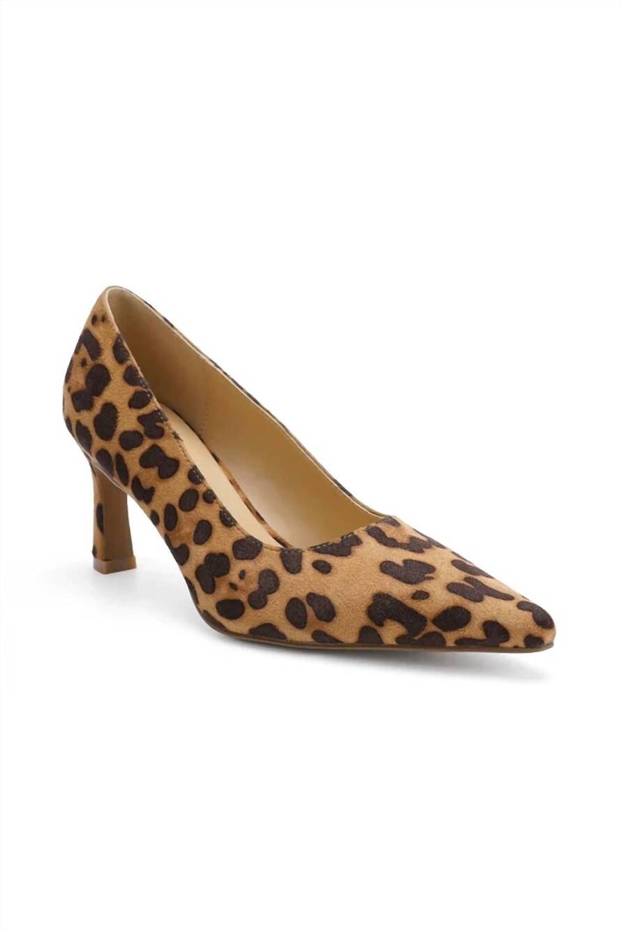 NEW CCOCCI women's classic pump heel in leopard faux suede